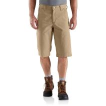 Dark Khaki Rugged Flex® Relaxed Fit Canvas 5-Pocket Work Short - 13 Inch