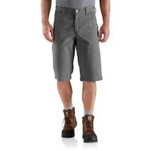Gravel Rugged Flex® Relaxed Fit Canvas 5-Pocket Work Short - 13 Inch