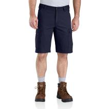Navy Rugged Flex® Relaxed Fit Canvas Cargo Work Short - 11 Inch