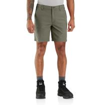 Dusty Olive Rugged Flex® Relaxed Fit Canvas Work Short - 8 Inch