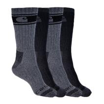Black Cold Weather Wool Blend Crew Sock 4-Pack
