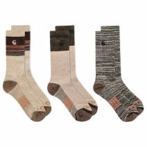 Carhartt Brown Force Merino Wool Crew Sock 3-Pack