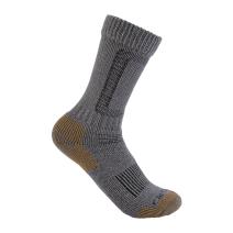 Heather Gray Heavyweight Wool Blend Steel Toe Boot Sock