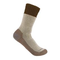 Brown Heavyweight Synthetic-Wool Blend Boot Sock