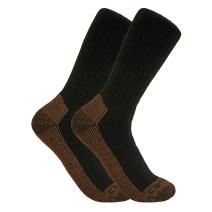 Black Midweight Steel Toe Boot Sock 2-Pack