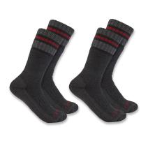 Black Heavyweight Synthetic-Wool Blend Boot Sock 2-Pack