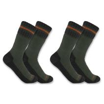 Burnt Olive Heavyweight Synthetic-Wool Blend Boot Sock 2-Pack