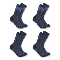 Navy Heavyweight Crew Sock 4-Pack