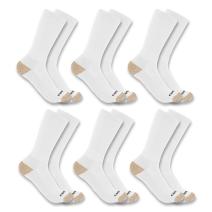 White Midweight Crew Sock 6-Pack