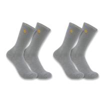 Heather Gray Force® Midweight Crew Sock 2-Pack