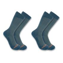 Storm Blue Lightweight Durable Crew Sock 2-Pack