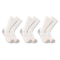 White Midweight Cotton-Tencel™ Comfort Crew Sock 3-Pack