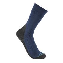 Blue Lightweight Synthetic-Merino Wool Blend Crew Sock