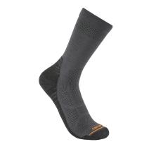Gray Lightweight Synthetic-Merino Wool Blend Crew Sock