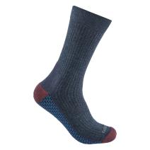 Navy Heather Force® Grid Midweight Crew Sock