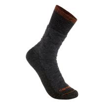 Carbon Heather Twin Knit Heavyweight Diamond Plate Crew Sock