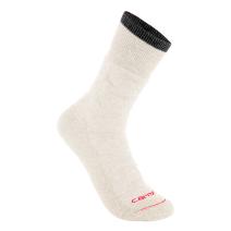 Natural Twin Knit Heavyweight Diamond Plate Crew Sock