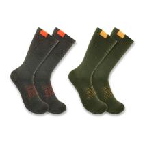 Assorted Midweight Carhartt Supply Crew Sock - 2 Pack