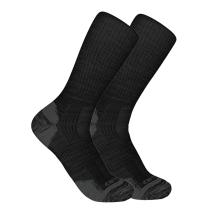 Black Midweight Synthetic-Merino Wool Blend Crew Sock 2-Pack