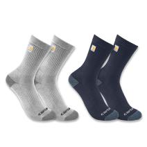 Assorted Grey Midweight Logo Crew Sock 2-Pack