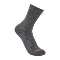 Carbon Heather Lightweight Durable Nylon-Synthetic Blend Crew Sock