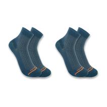 Storm Blue Lightweight Durable Quarter Sock 2-Pack