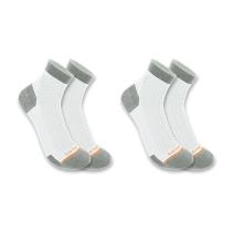 White Lightweight Durable Quarter Sock 2-Pack
