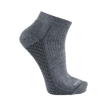 Asphalt Heather Force® Grid Midweight Quarter Sock