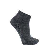 Carbon Heather Force® Grid Midweight Synthetic-Merino Wool Blend Quarter Sock