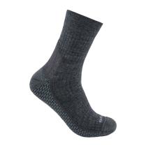 Carbon Heather Force® Grid Midweight Synthetic-Merino Wool Blend Short Crew Sock