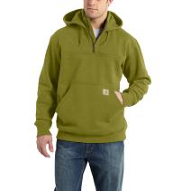 Dill Heather Rain Defender® Loose Fit Heavyweight Quarter-Zip Sweatshirt