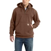 Mocha Heather Rain Defender® Loose Fit Heavyweight Quarter-Zip Sweatshirt