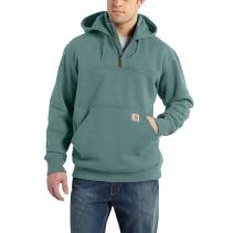 Slate Green Heather Rain Defender® Loose Fit Heavyweight Quarter-Zip Sweatshirt