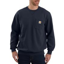 New Navy Loose Fit Midweight Crewneck Pocket Sweatshirt