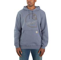 Folkstone Gray Heather  Loose Fit Midweight Graphic Sweatshirt