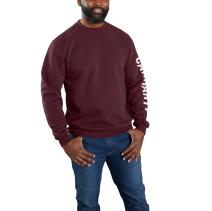 Port Loose Fit Midweight Crewneck Logo Sleeve Graphic Sweatshirt