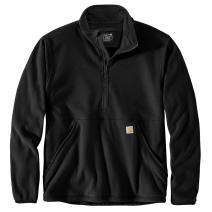 Black Half-Zip Relaxed Fit Fleece Pullover