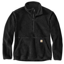 Black Loose Fit Fleece Pullover