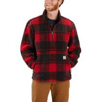 Crabapple/Black Plaid Loose Fit Fleece Pullover