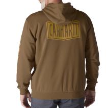 Carhartt Brown Rain Defender® Loose Fit Midweight Logo Graphic Sweatshirt