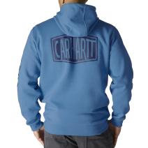 Horizon Blue Heather Rain Defender® Loose Fit Midweight Logo Graphic Sweatshirt