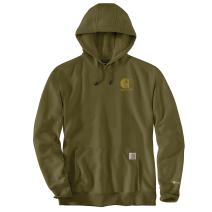 Dark Bronzed Green Force Relaxed Fit Lightweight Logo Graphic Sweatshirt