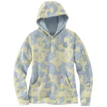 Blue Aura Watercolor Camo Women's Marquette Printed Sweatshirt