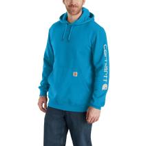 Atomic Blue Loose Fit Midweight Logo Sleeve Graphic Sweatshirt