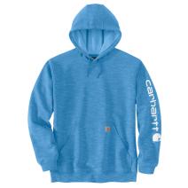 Blue Lagoon Space Dye Loose Fit Midweight Logo Sleeve Graphic Sweatshirt