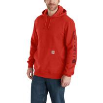Chili Pepper Heather Loose Fit Midweight Logo Sleeve Graphic Sweatshirt