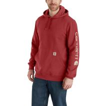 Crabapple Heather Loose Fit Midweight Logo Sleeve Graphic Sweatshirt
