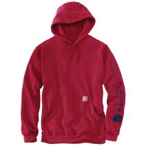 Industry Red Loose Fit Midweight Logo Sleeve Graphic Sweatshirt