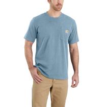 Alpine Blue Heather Relaxed Fit Workwear Pocket T-Shirt