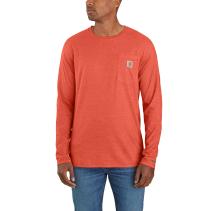 Desert Orange Heather Force® Relaxed Fit Midweight Long Sleeve Pocket T-Shirt